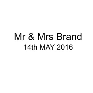 Mr & Mrs Brand
